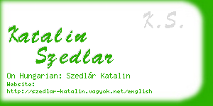 katalin szedlar business card